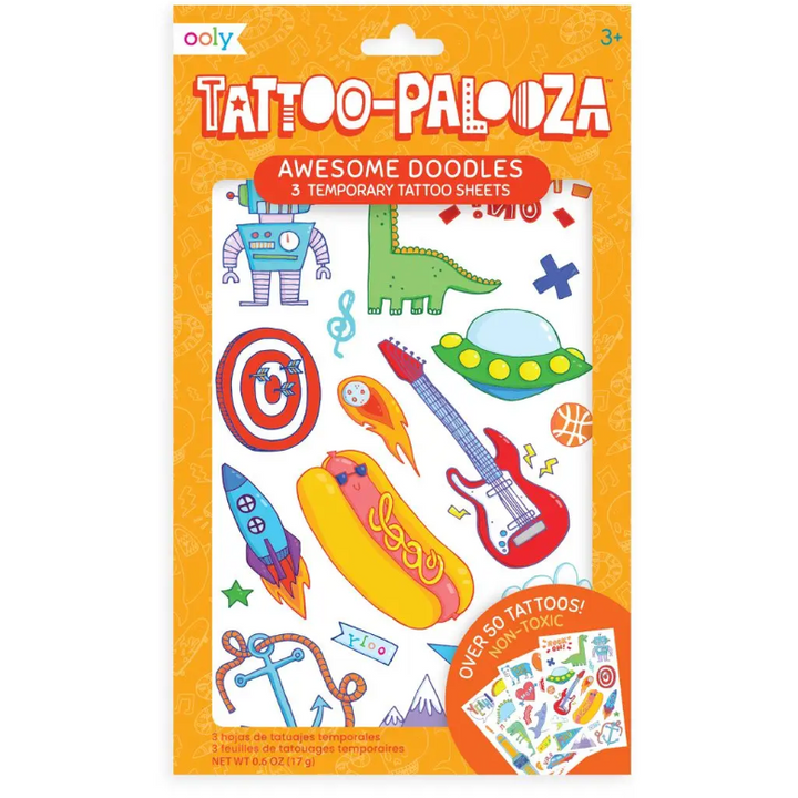 Ooly Tattoo Palooza Temporary Tattoo: Awesome Doodles Art Kit Ooly   