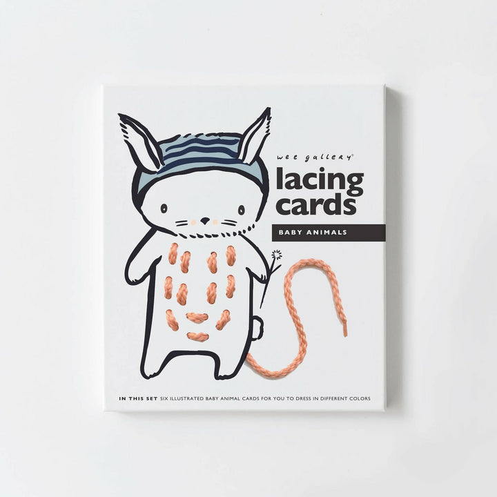 Wee Gallery Lacing Cards -Baby Animals Puzzle and Educational Wee Gallery