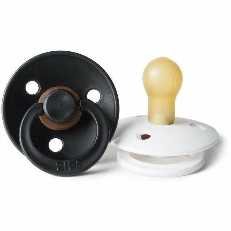 BIBS USA- Natural Rubber Pacifier 2 Pack - Black/White Pacifiers and Teething BIBS USA