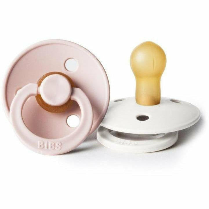 BIBS USA- Natural Rubber Pacifier 2 Pack - Blush/Ivory Pacifiers and Teething BIBS USA