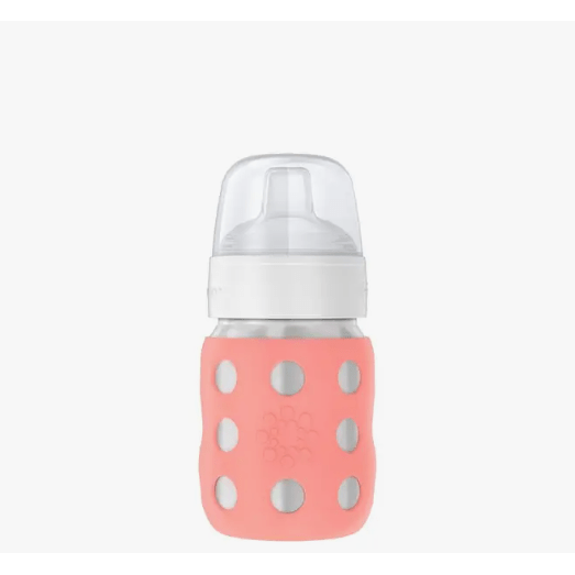 Lifefactory 8oz Stainless Steel Baby Bottle with Soft Silicone Sippy Spout Bottles & Sippies Lifefactory Cantaloupe