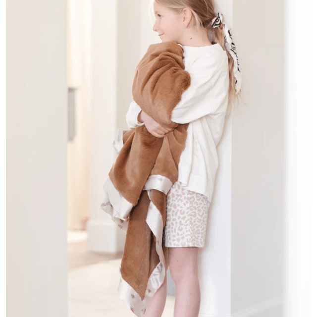 Saranoni Satin Border Receiving Blankets Swaddles & Blankets Saranoni Cedar