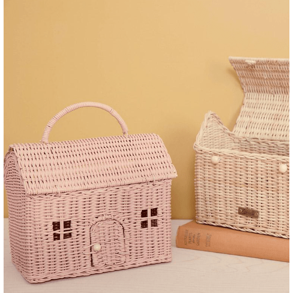 Olli Ella Rattan Casa Clutch Rose Dollhouses and Access. Olliella