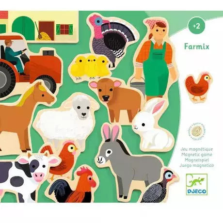 Djeco Farmix Wood Magnetics Puzzles & Mazes Djeco