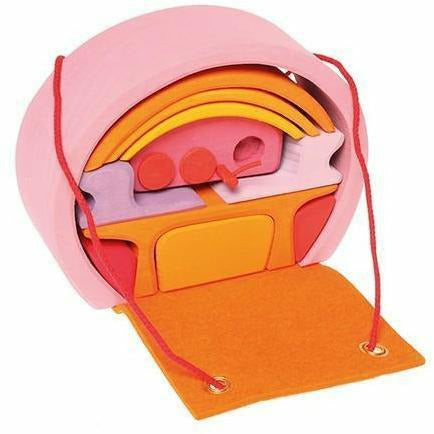 Grimm's Mobile Home - Pink/Orange Toddler And Pretend Play Grimm's