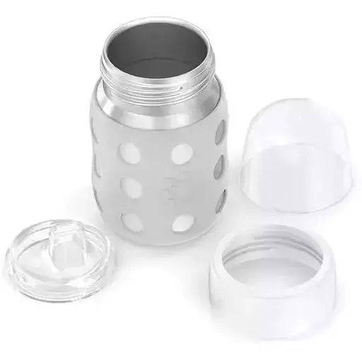 Lifefactory 8oz Stainless Steel Baby Bottle with Soft Silicone Sippy Spout Bottles & Sippies Lifefactory