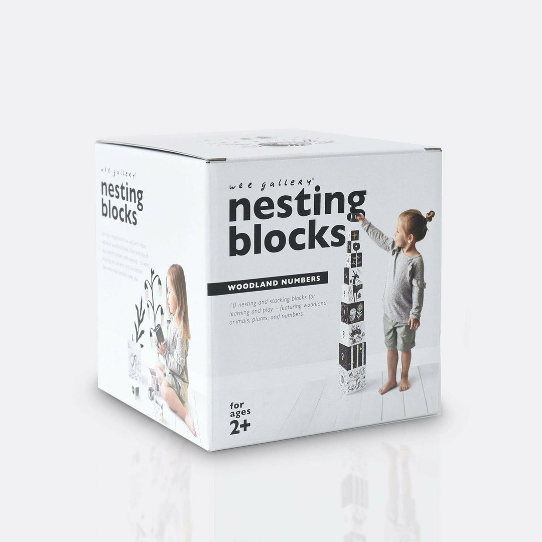 Wee Gallery Nesting Blocks- Woodland Numbers Baby Toys Wee Gallery   