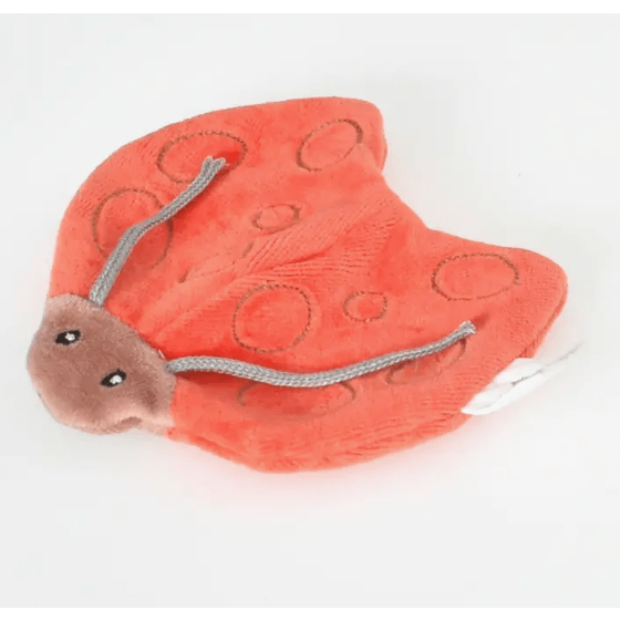 Tikiri Scrunchies- Ladybug with Crinkle Pacifiers and Teething Tikiri
