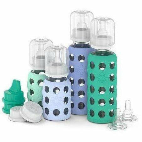 Lifefactory 4-Glass Baby Bottle Starter Set Bottles & Sippies Lifefactory Mint/Blanket/Blueberry/Kale  
