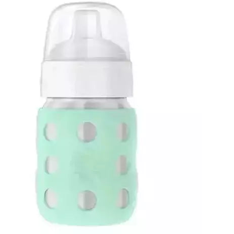 Lifefactory 8oz Stainless Steel Baby Bottle with Soft Silicone Sippy Spout Bottles & Sippies Lifefactory Mint