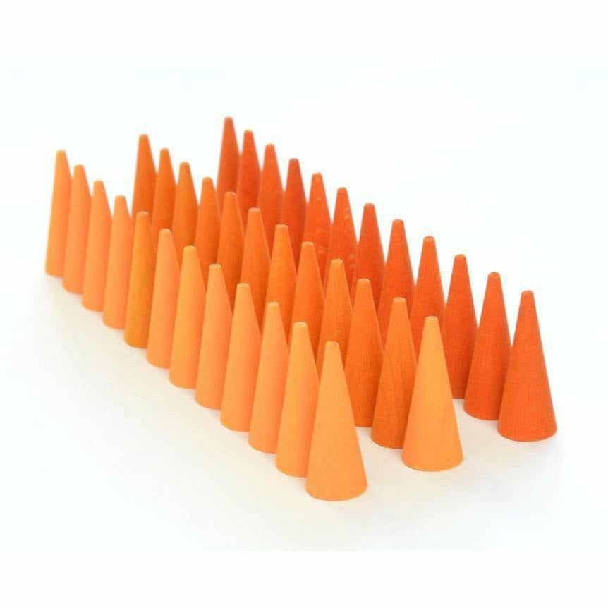 Grapat Mandala Orange Cones Wooden Toys Grapat