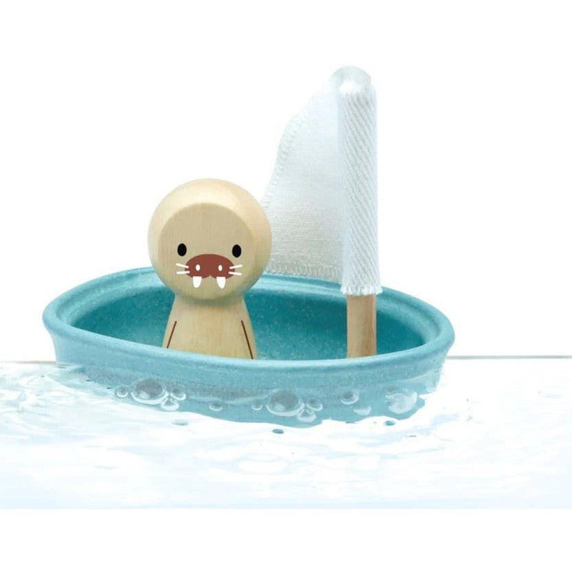 Plan Toys Sailing Boat - Walrus Bath Time Plan Toys   