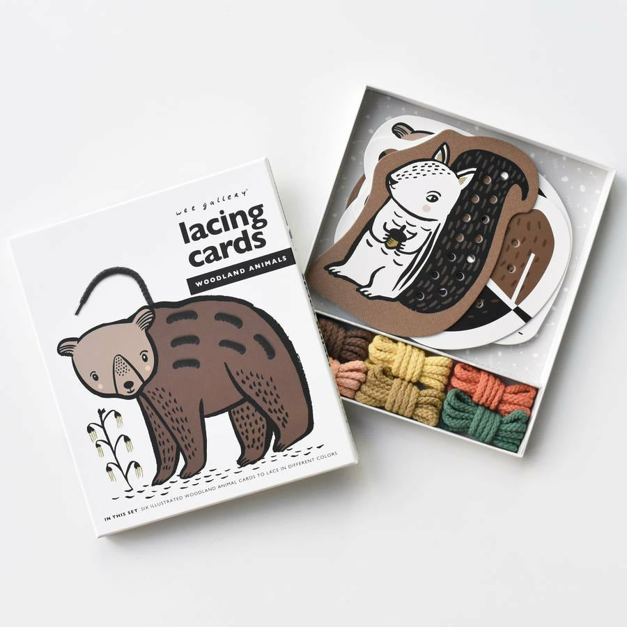 Wee Gallery Lacing Cards Woodland Animals – Fine Motor Toy – The