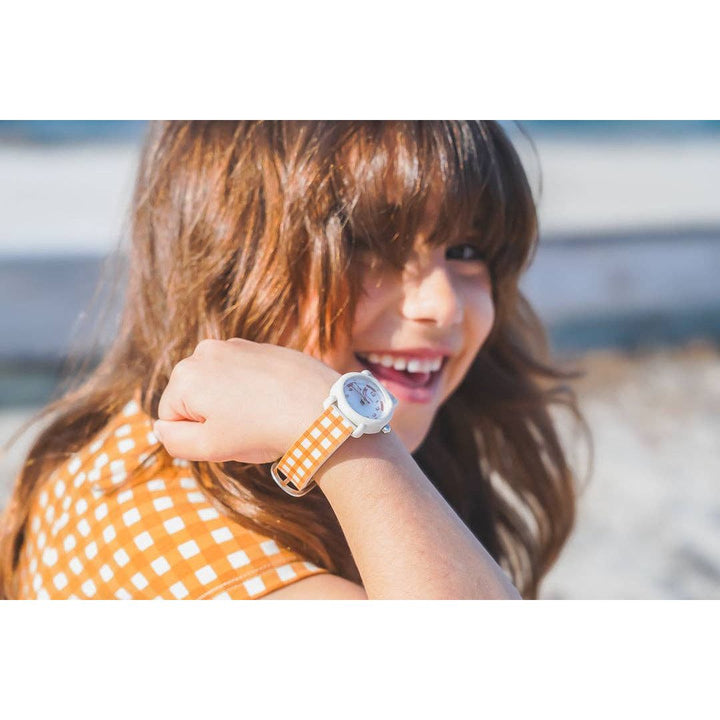 Grech &amp; Co Classic Watches | Silicone + Stainless Steel | Lille Cottage Club: Buckwheat Plaid Accessory GRECH &amp; CO.