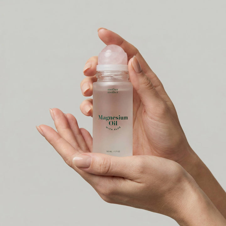 Mother Mother Magnesium Oil + Aloe, Rose Quartz Roller