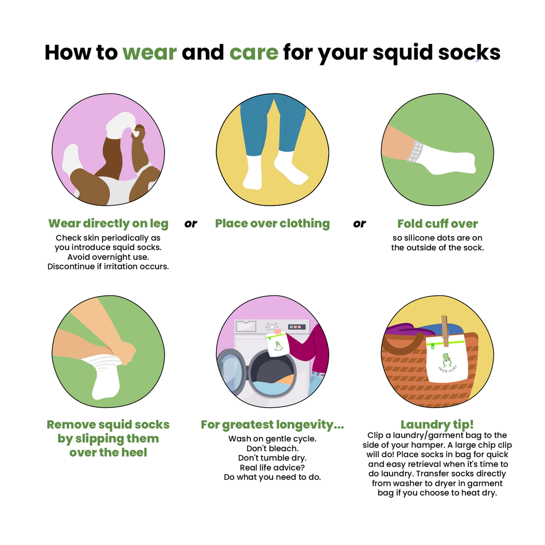 Squid Socks-Chelsea - Non-Slip Baby Socks Purple, Blue Cotton Socks Squid Socks
