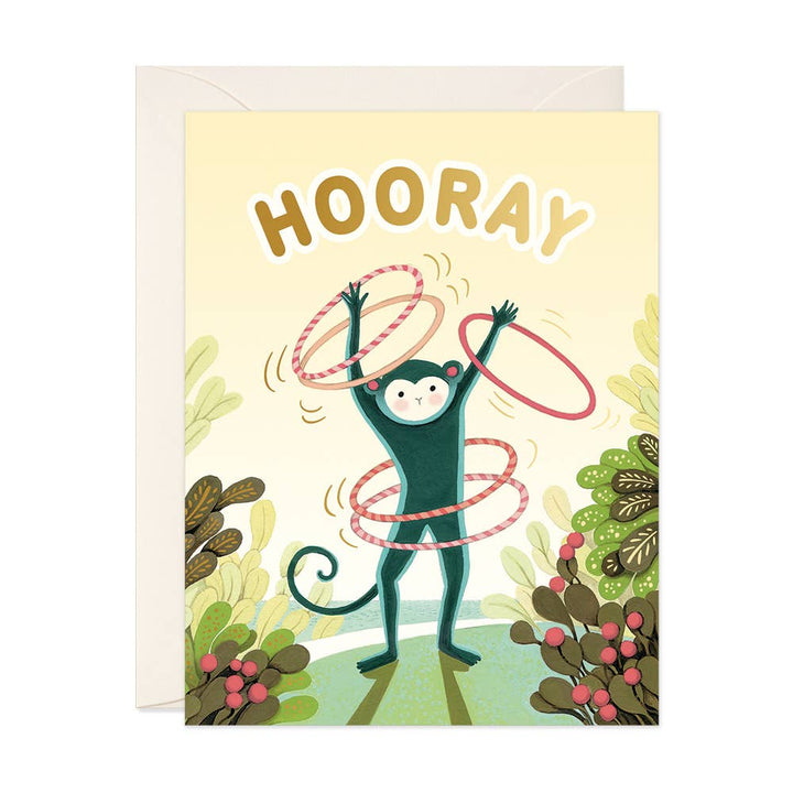 Monkey Hooray Greeting Card