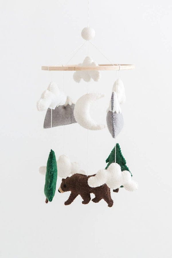 Nivas Bear and Mountain Crib Mobile Baby Mobiles Nivas