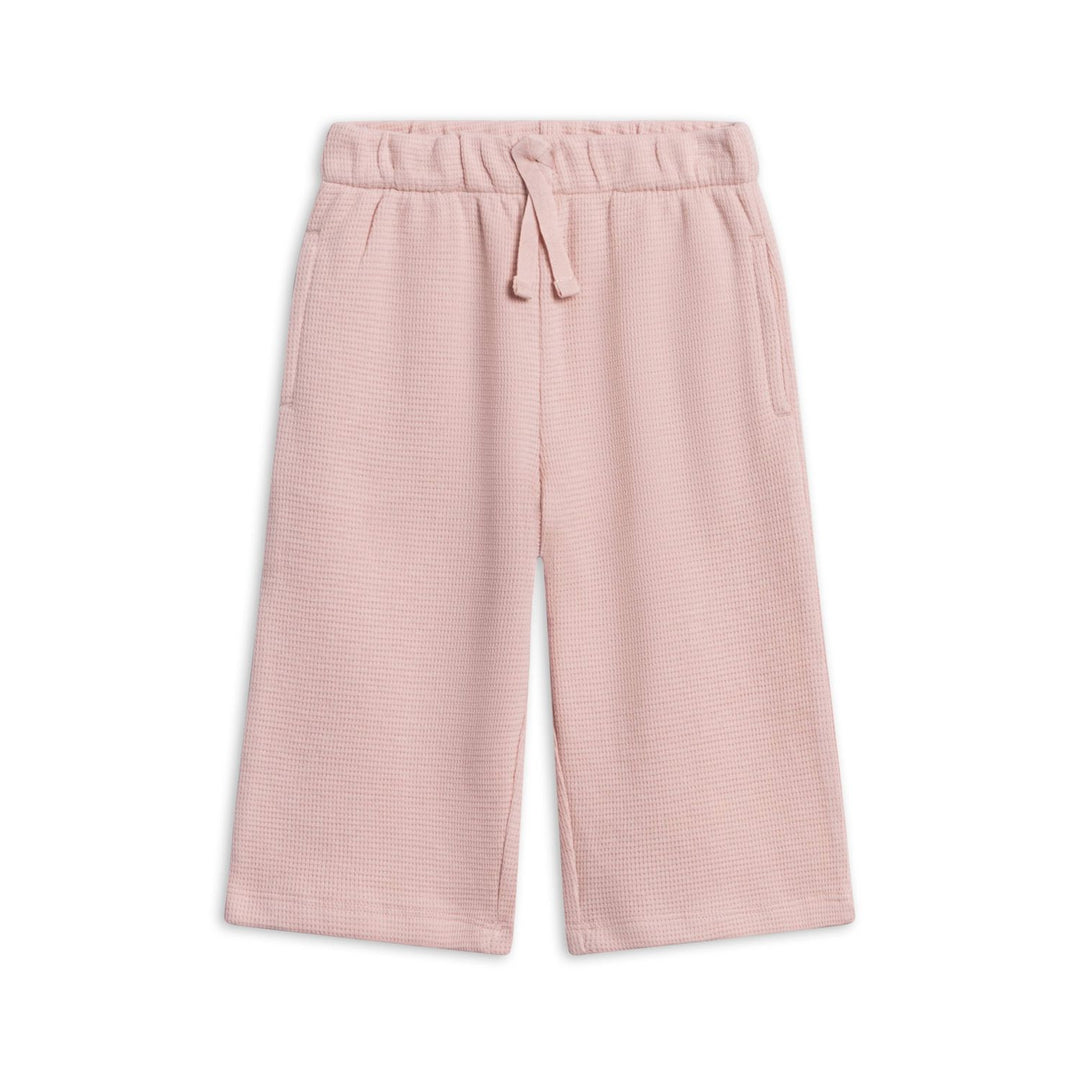 Colored Organics Waffle Knit Straight Leg Pants - Petal Pink