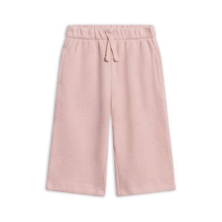 Colored Organics Waffle Knit Straight Leg Pants - Petal Pink