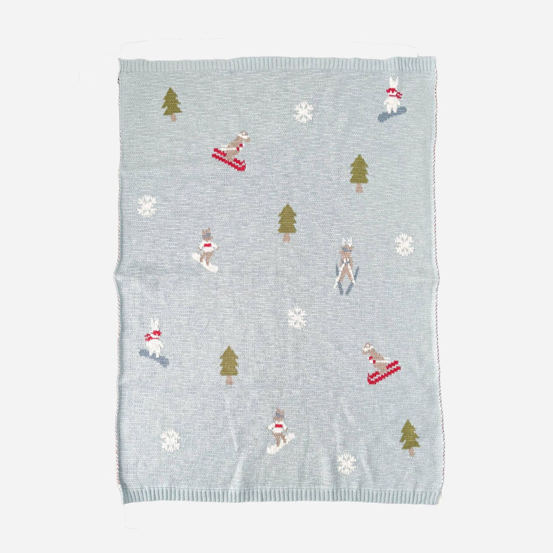 Blanket Ski Cotton Baby Snowboard Winter Organic Gift Baby Blanket The Blueberry Hill