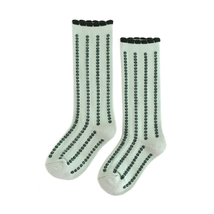 Gumdrop Stripe Socks - Mint/Forest