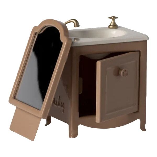 Maileg Sink Dresser With Mirror- Dark Powder Mouse House furniture Maileg