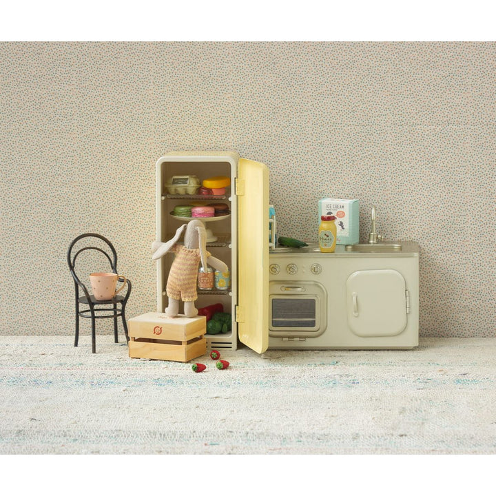 Maileg Miniature Fridge Yellow Miniature Dollhouse Furniture Maileg