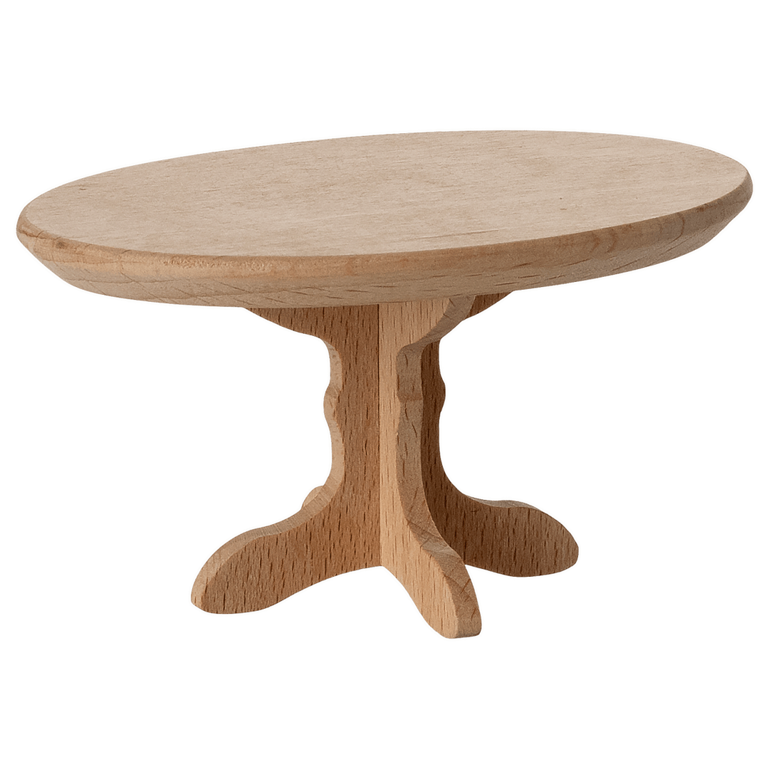 Maileg Oval coffee table, Mouse - Nature Dollhouses and Access. Maileg