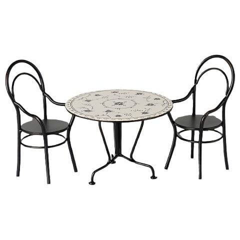 Maileg Dining table, Set with 2 chairs Dollhouses and Access. Maileg