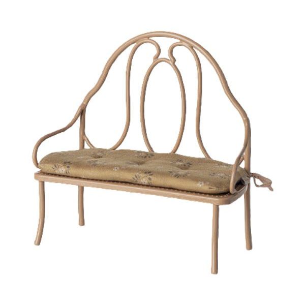 Maileg Vintage bench, Mini- Dark Powder Dollhouses and Access. Maileg
