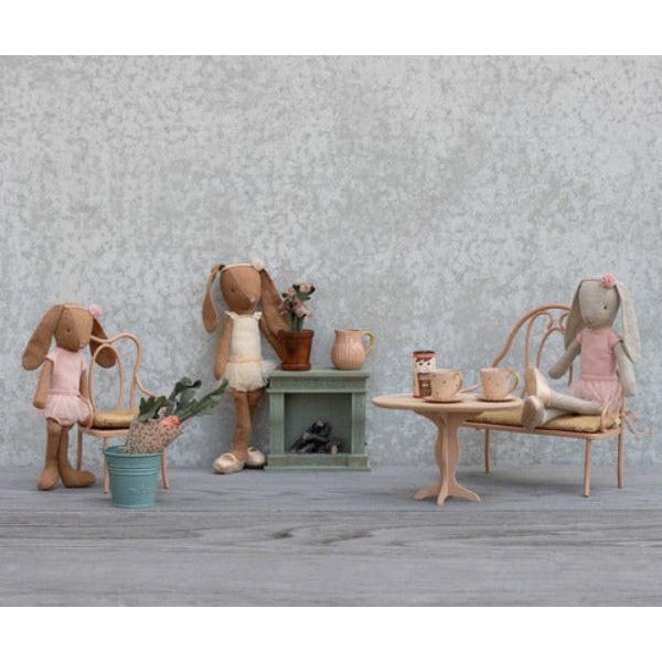 Maileg Vintage bench, Mini- Dark Powder Dollhouses and Access. Maileg