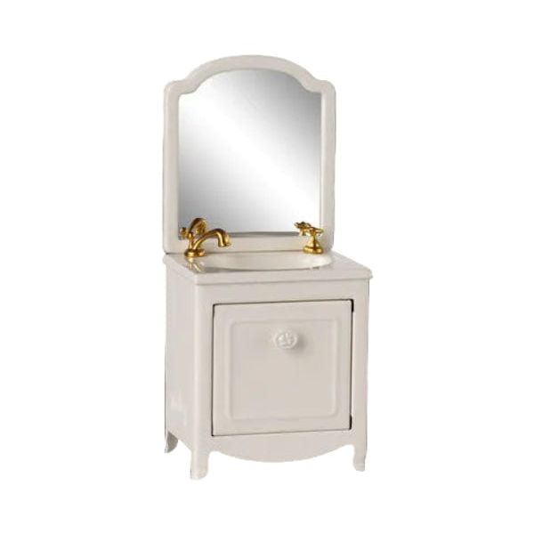 Maileg Sink Dresser With Mirror- Off White Mouse House furniture Maileg