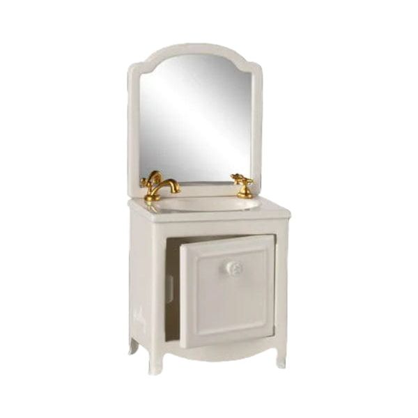 Maileg Sink Dresser With Mirror- Off White Mouse House furniture Maileg