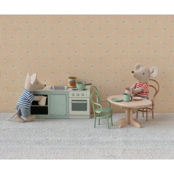 Maileg Vintage Chair, Mouse - Mint Mouse House furniture Maileg