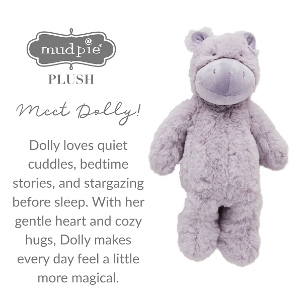 Mud Pie Hippo Plush Elephants & Hippos Mud Pie