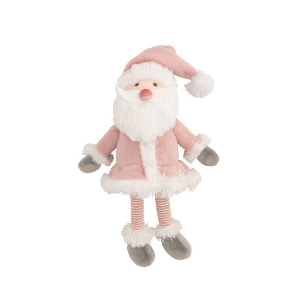 Mud Pie Holiday Friends Plush Holiday Mud Pie Pink Santa