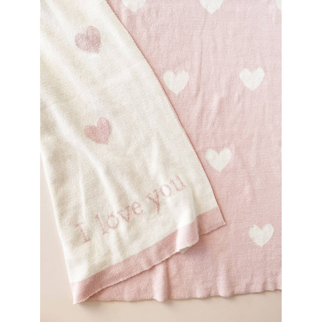 Heart I Love You Blanket Bunny Teether Rattle Baby Gift Set Baby Blanket The Blueberry Hill