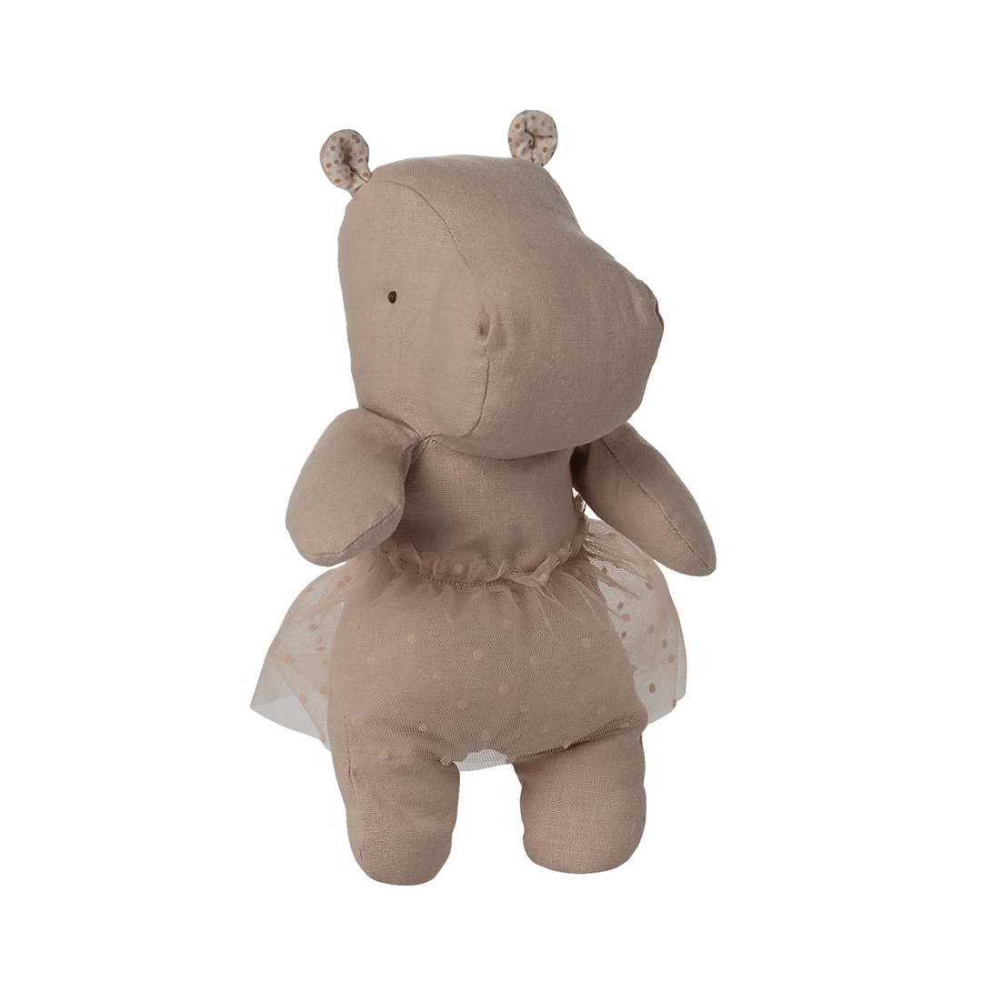 Maileg Safari friends, Hippo w. skirt, Small - Soft rose Dolls & Plush Toys Maileg
