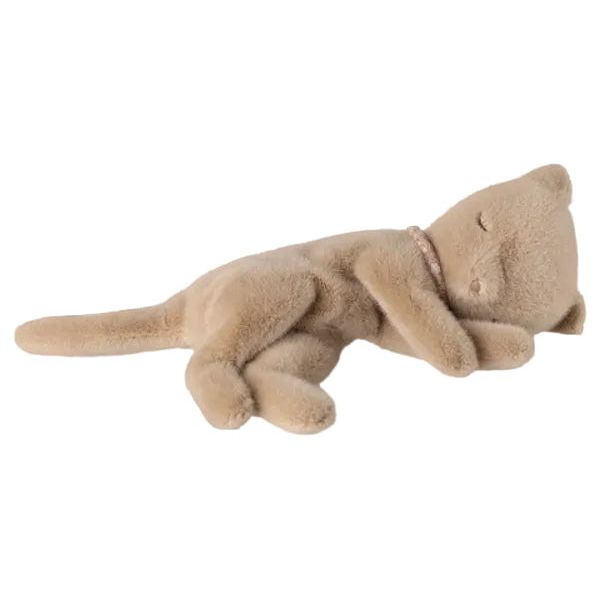 Maileg Sleeping Kitten Plush, Small- Cream Peach Dolls & Plush Toys Maileg