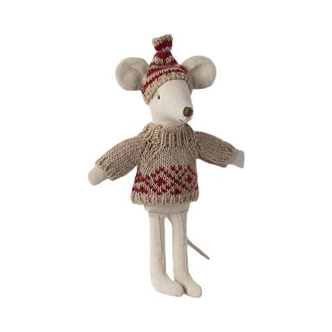 Maileg Knitted Sweater and hat, Mum mouse Mice Clothing Maileg