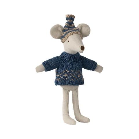 Maileg Knitted Sweater and hat, Dad mouse Mice Clothing Maileg