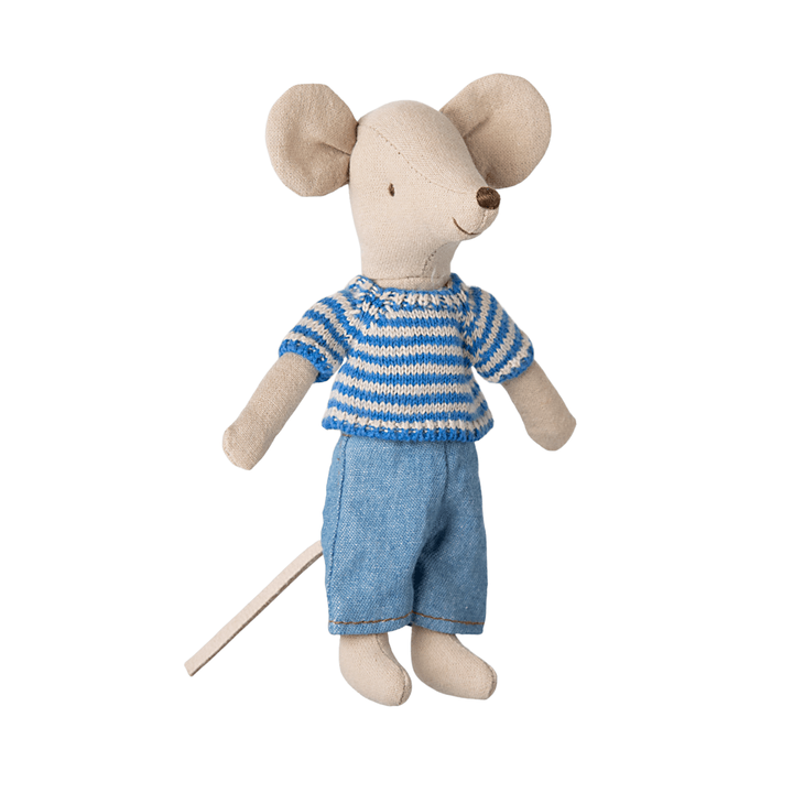 Maileg Knitted sweater and pants, Big brother mouse Mice Clothing Maileg