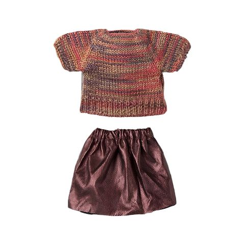 Maileg Skirt and knitted blouse, Mum mouse Mice Clothing Maileg