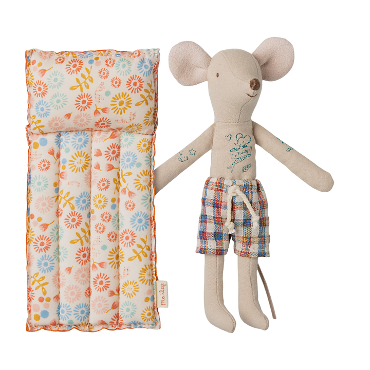 Maileg Beach mouse with air mattress, Dad - Flower Mice Maileg