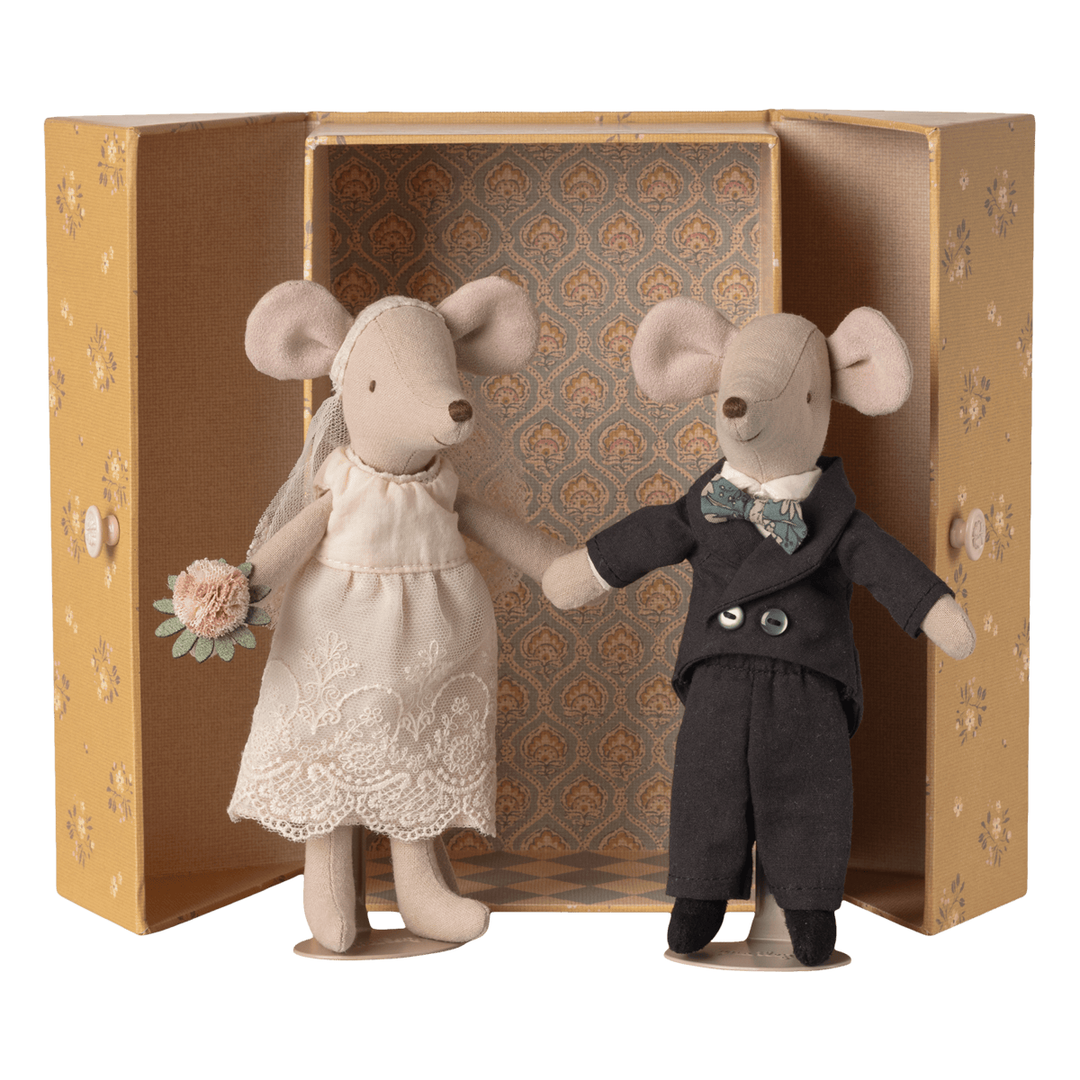 Maileg Wedding Mice couple in box, Mum and Dad Mice Maileg