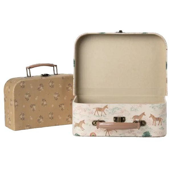 Maileg Suitcases With Fabric, 2 piece set - Unicorn Suitcase Maileg