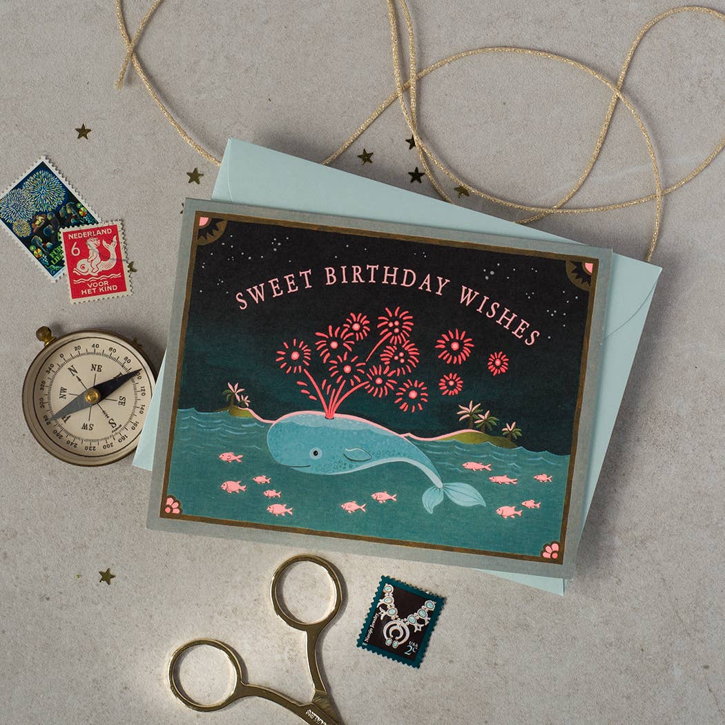 Whale Birthday Greeting Card