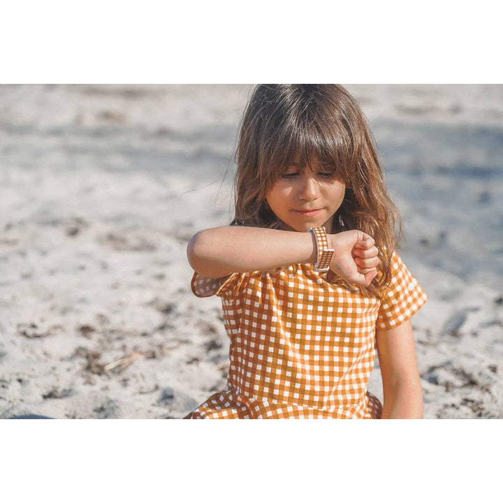 Grech &amp; Co Classic Watches | Silicone + Stainless Steel | Lille Cottage Club: Buckwheat Plaid Accessory GRECH &amp; CO.