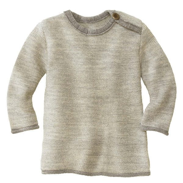 Disana 2025 Melange Pullover Tops & Bottoms Disana 3-6 months Grey-Natural